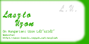 laszlo uzon business card